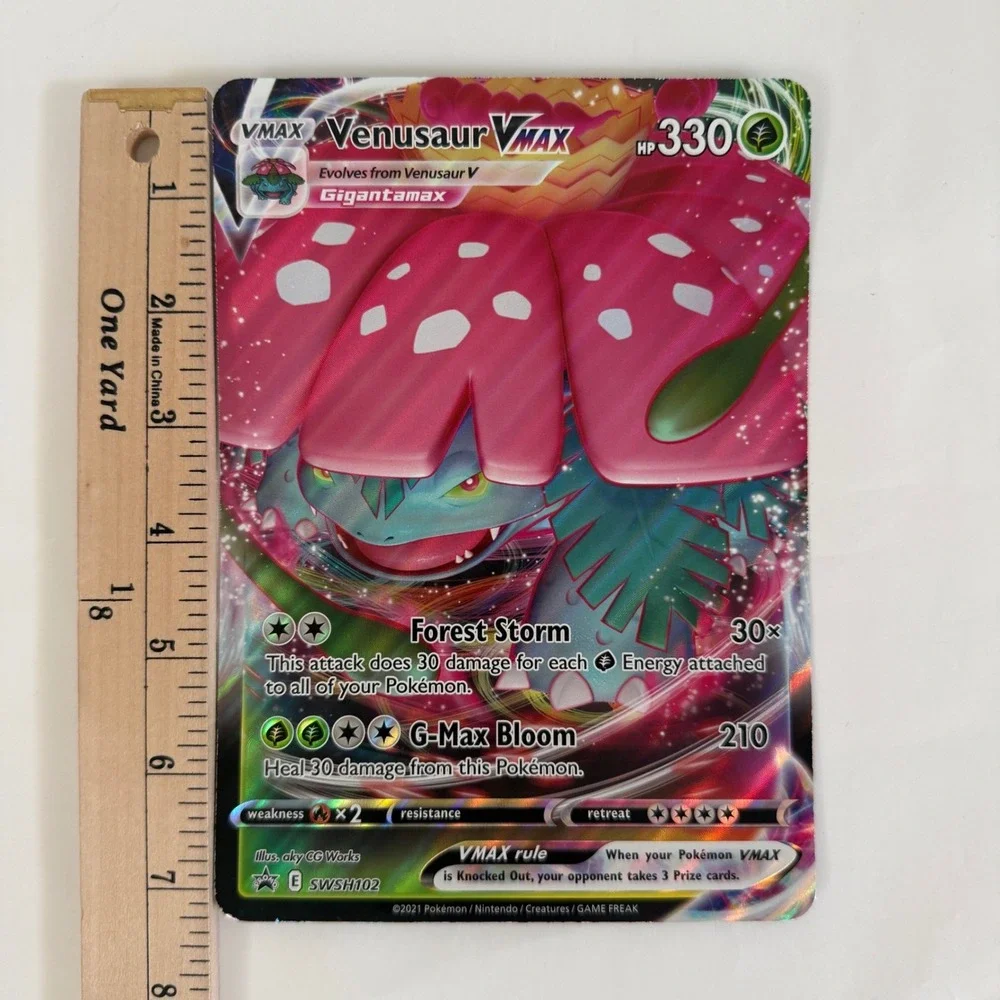 Pokemon Venusaur VMAX SWSH102 Jumbo Oversized Black Star Promo Holo 2021